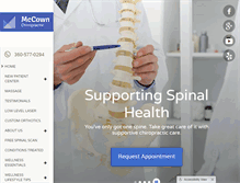 Tablet Screenshot of mccownchiropractic.com